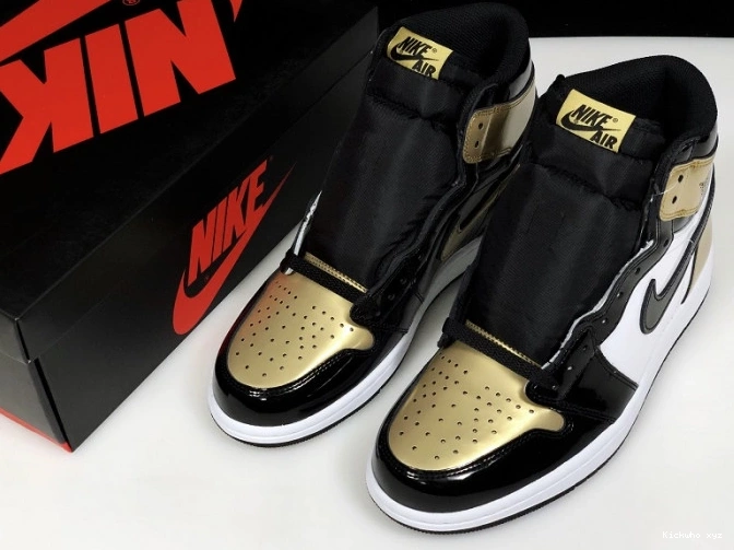 High 1 Retro Air Toe 861428-007 Glod Jordan 0608